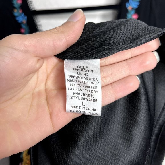 SOLD ON EBAY Savanna Jane Black Boho Dress Size L - Picture 6 of 7